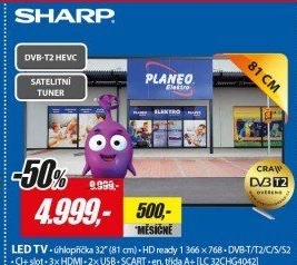 LC 32CHG4042 100Hz, DVB-S2/T2 H265 SHARP