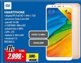 Redmi 5 2GB/16GB Global Ve. Gold XIAOMI