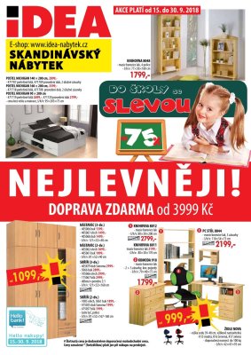 akční leták IDEA nábytek 15.9.2018-30.9.2018