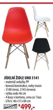 Jídelní židle UNO bílá