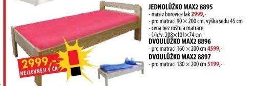Jednolůžko MAX 2 - 90x200 lak