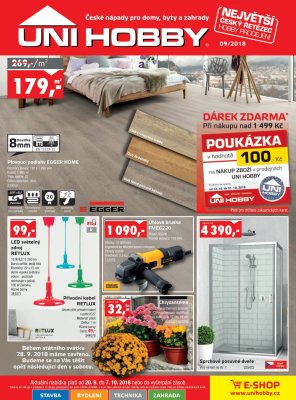 akční leták UNI HOBBY 20.9.2018-7.10.2018