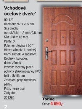 Vchodové dveře ocelové