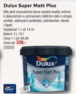 Barva interiérová Super Matt Plus Dulux