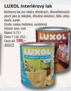 Interiérový Lak Luxol