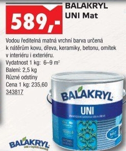 Barva Balakryl UNI mat