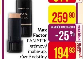 Make up v tyčince Panstik Max Factor
