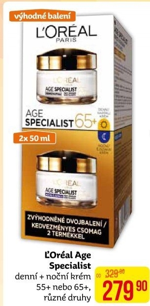 Balení krém denní a noční Age Specialist L'Oréal