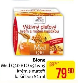 Krém pleťový Med Q10 Bione Cosmetics