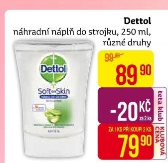 Tekuté mýdlo antibakteriální Dettol - náplň do bezdotykového dávkovače