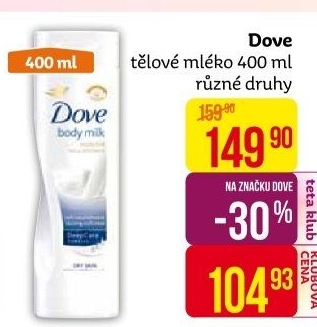 Tělové mléko Dove