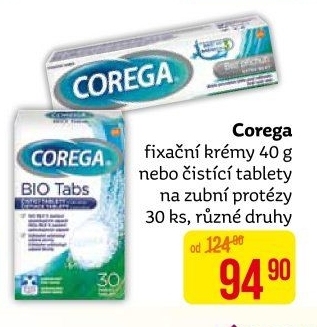 Fixační krém na zubní protézu Corega