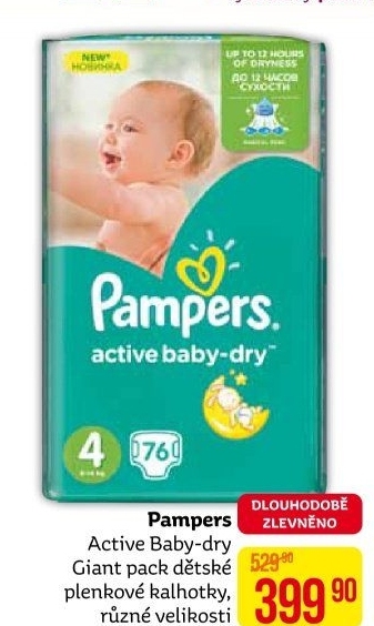 Pleny dětské Pampers Active Baby Dry