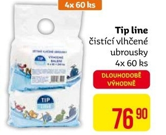 Vlhčené ubrousky dětské Tip Line