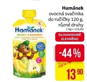 Ovocná kapsička Svačinka Hamánek