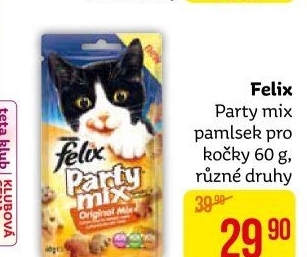 Pamlsky pro kočky Party mix Felix Purina