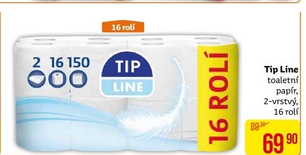 Toaletní papír 2vrstvý Tip Line