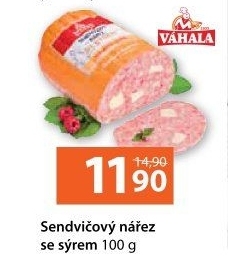 Nářez sendvičový se sýrem Váhala