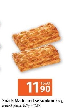 Snack Madeland se šunkou Madeta