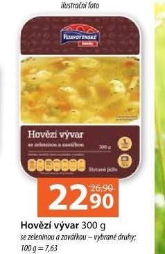 Polévka hovězí vývar Vltavotýnské lahůdky