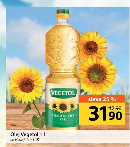 Olej slunečnicový gold Vegetol