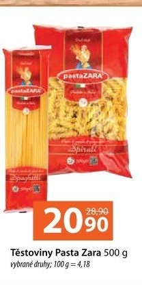 Těstoviny Pasta Zara