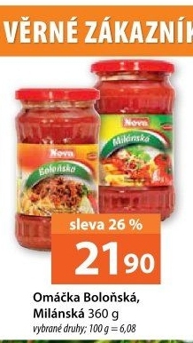 Omáčka na těstoviny Nova