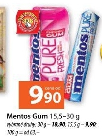 Žvýkačky Mentos