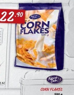 Lupínky kukuřičné Corn Flakes Nový den