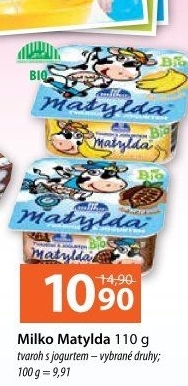 Dezert tvaroh s jogurtem bio Matylda Milko