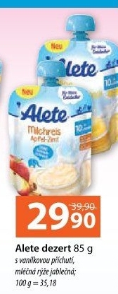 Dětská mléčná rýže do ručičky Alete Nestlé