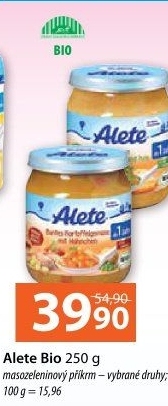 Příkrm masozeleninový bio Alete Nestlé