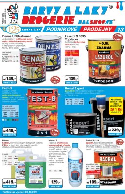akční leták Barvy a laky drogerie 18.9.2018-6.10.2018