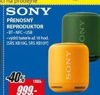 SRS XB10G bezdrátový reproduktorSONY