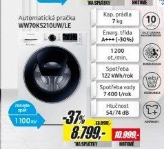 WW 70K5210UW PRAČKASAMSUNG