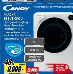 BWD 596PH3/1-S PRAČKA SE SUŠIČKOU CANDY
