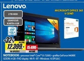 IP320 15,6 i5 6GB 2TB + Office 365 SADA