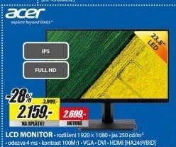 HA240Ybid 23,8 LED FHD HDMI DVI ACER