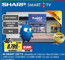 LC 43UI8652 UHD 800Hz, SMART H265 SHARP
