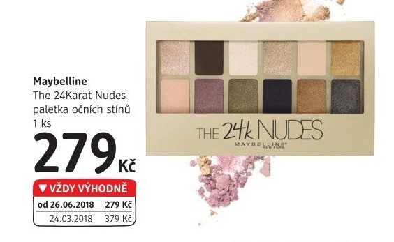 Paletka očních stínů The 24K Nudes Maybelline