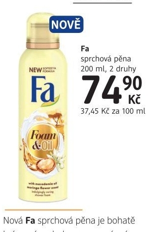 Sprchová pěna Fa