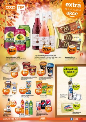 akční leták COOP 19.9.2018-2.10.2018
