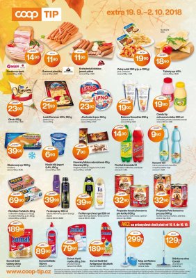 akční leták COOP 19.9.2018-2.10.2018