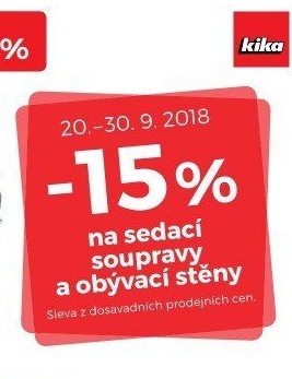 ´-15% na sedací soupravy a obývací stěny