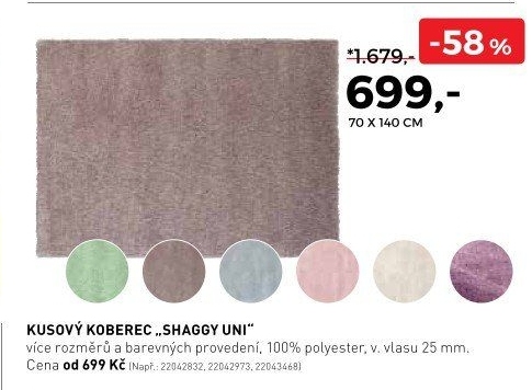 Kusový koberec SHAGGY UNI