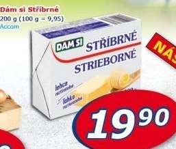 Margarín stříbrné Dám si