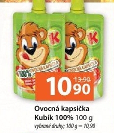 Ovocná kapsička 100% Kubík