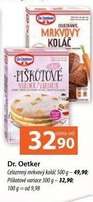 Směs na celozrnný mrkvový koláč Dr. Oetker