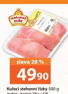 Řízky kuřecí stehenní mražené Vodňanské kuře