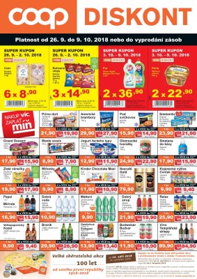 akční leták COOP 26.9.2018-9.10.2018